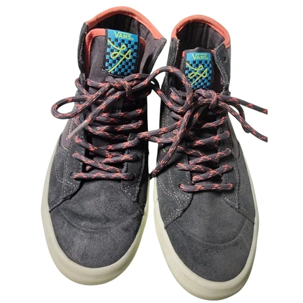 VANS The Lizzie Hi Top Off The Wall Unisex M6.5 W8 Leather Accents